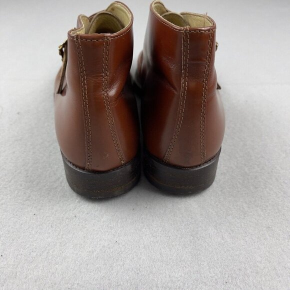 Antica Cuoieria Brown Leather Ankle Boot  Made In Italy Size US 8.5 EU 38 - Picture 3 of 11